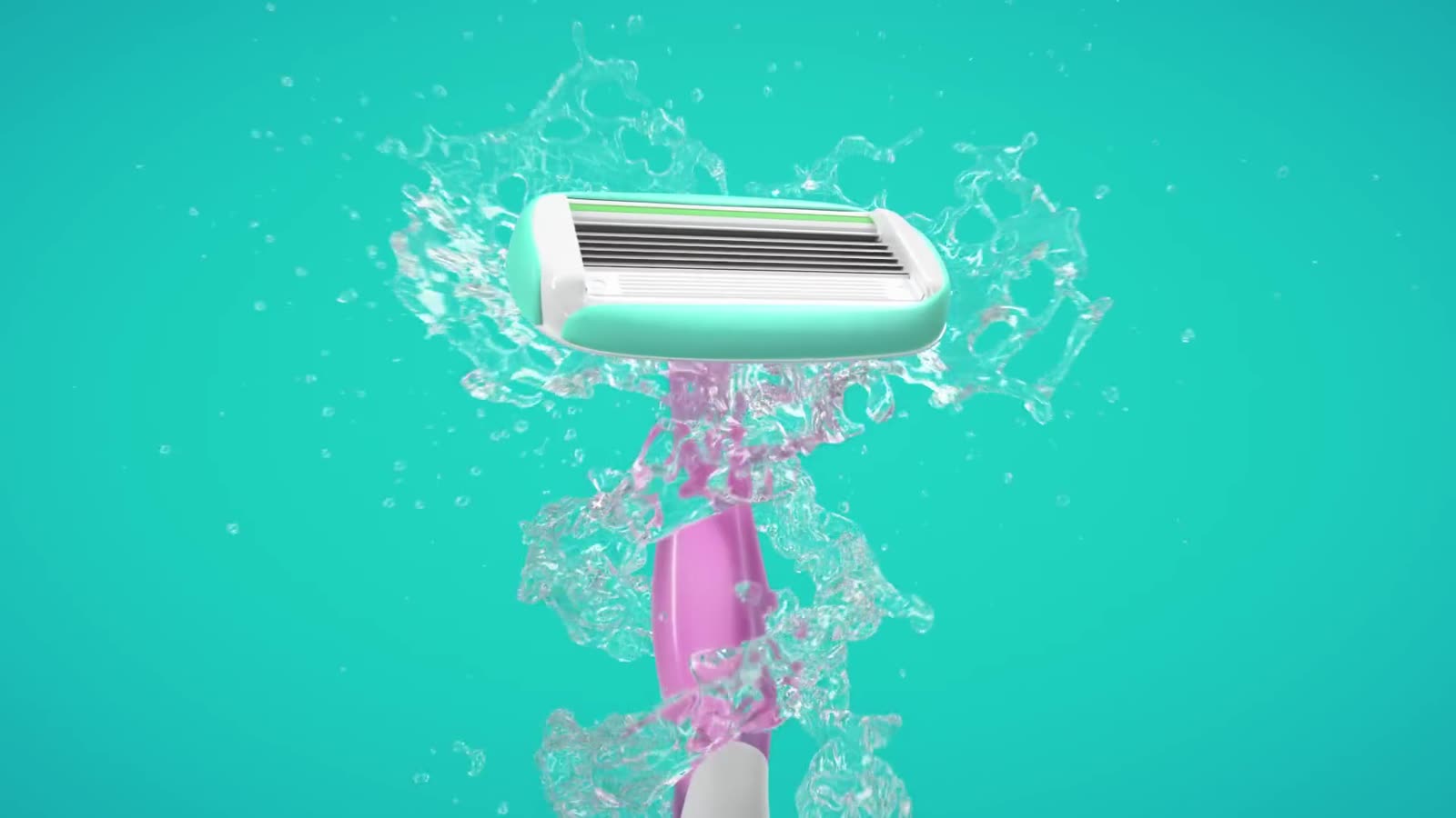 Razor bursting through a splash
